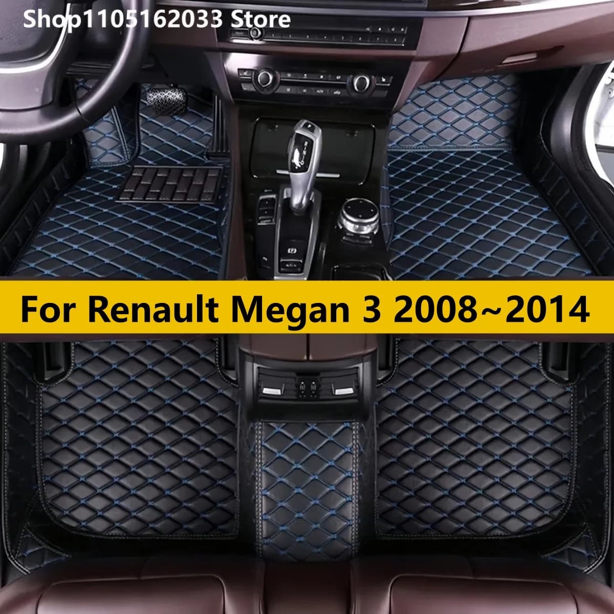 Car mats for Renault Megan 3 2008 ~ 2014 Car interior accessories Leather carpets Foot reliefs