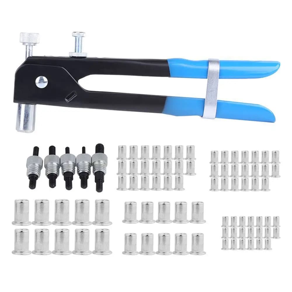 86PCS Set Kit di strumenti per dadi per rivetti Set M3-M8 Set di strumenti per rivetti dadi per rivetti per strumenti di riparazione domestica