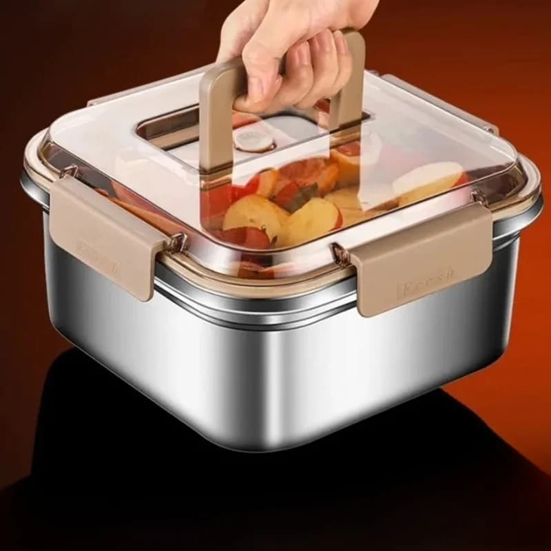 Sito Ufficiale Mibale: Contenitore Portatile in Acciaio Inox 316 per Mantenere la Freschezza, Scatola Sigillata per Frutta, Bento Box con Coperchio, Lunch Box per Picnic