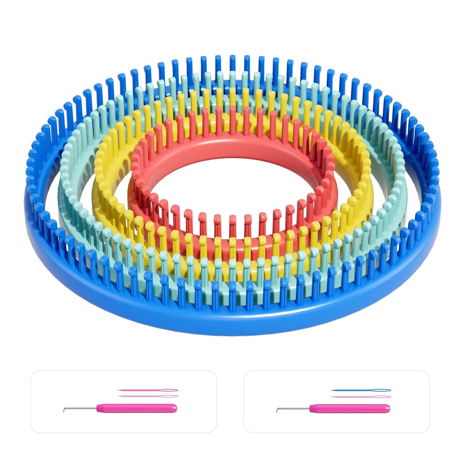 Knitting Looms Set- Loom knittiSet of 4 PlasticLooms Knitting Loom Needle and PickFit Craft KitTool forGiveaways SouvenirsGifts