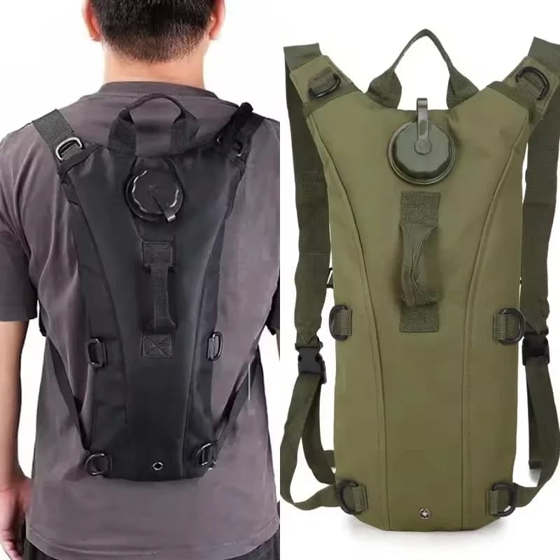 Zaino idrico impermeabile con sacca d'acqua da 3L, zaino sportivo leggero in nylon per escursionismo, ciclismo, corsa, arrampicata