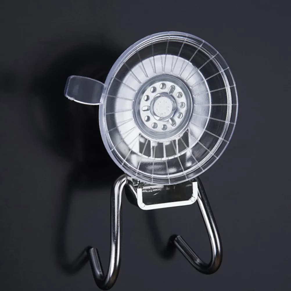 Set di 3 Ganci Doppi Senza Cuciture Super Resistenti, Senza Foratura, con Ventosa a Vuoto in Acciaio Inox per Bagno, Cucina, Frigorifero