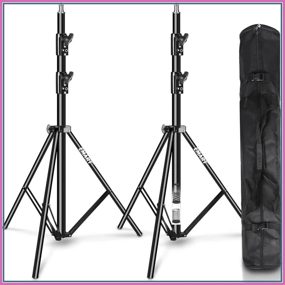 Stativo per Illuminazione Professionale da 2,6 m, Ammortizzato a Molla, Treppiede in Alluminio per Studio Fotografico con Borsa per il Trasporto
