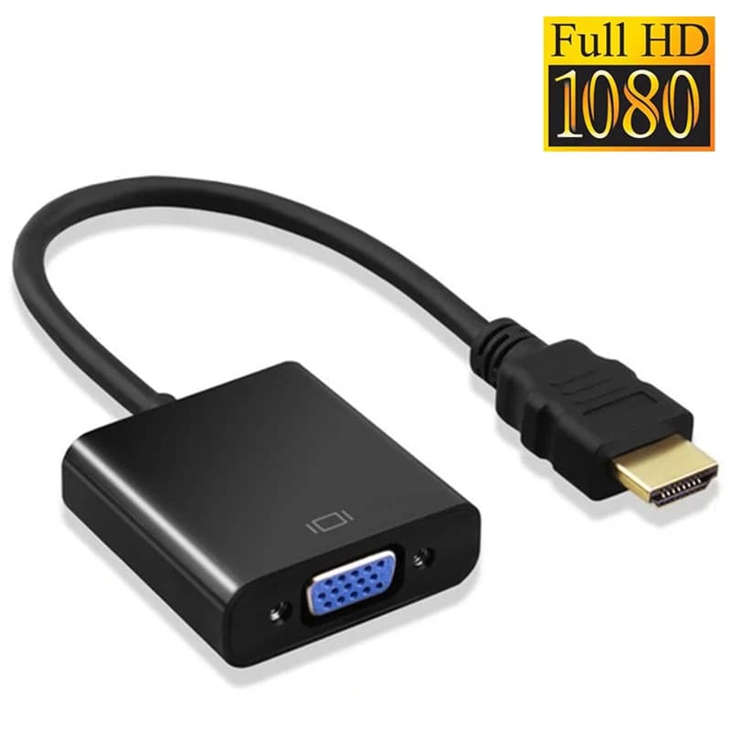 HDMI compatible HD 1080P cable converter to VGA Male power supply to VGA female Converter Adapter for TV Box PC Laptop Projector