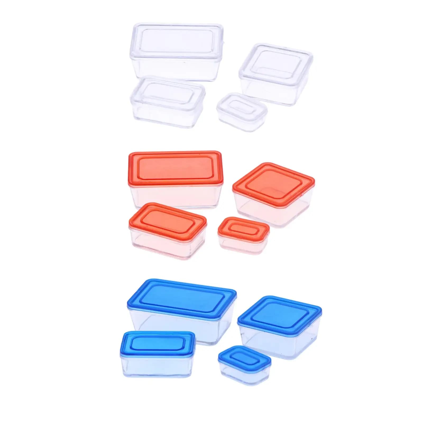 4 pezzi casa delle bambole Bento Lunch Box fingere di giocare modello di decorazione in miniatura fai da te 1/12 Scale Bento Box contenitori per la preparazione dei pasti