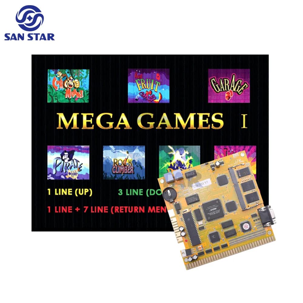 All Play Mega Game Multi Slot Game Gaming Machine scheda madre SKILL Arcade Game PCB Gaming scheda principale della macchina a gettoni