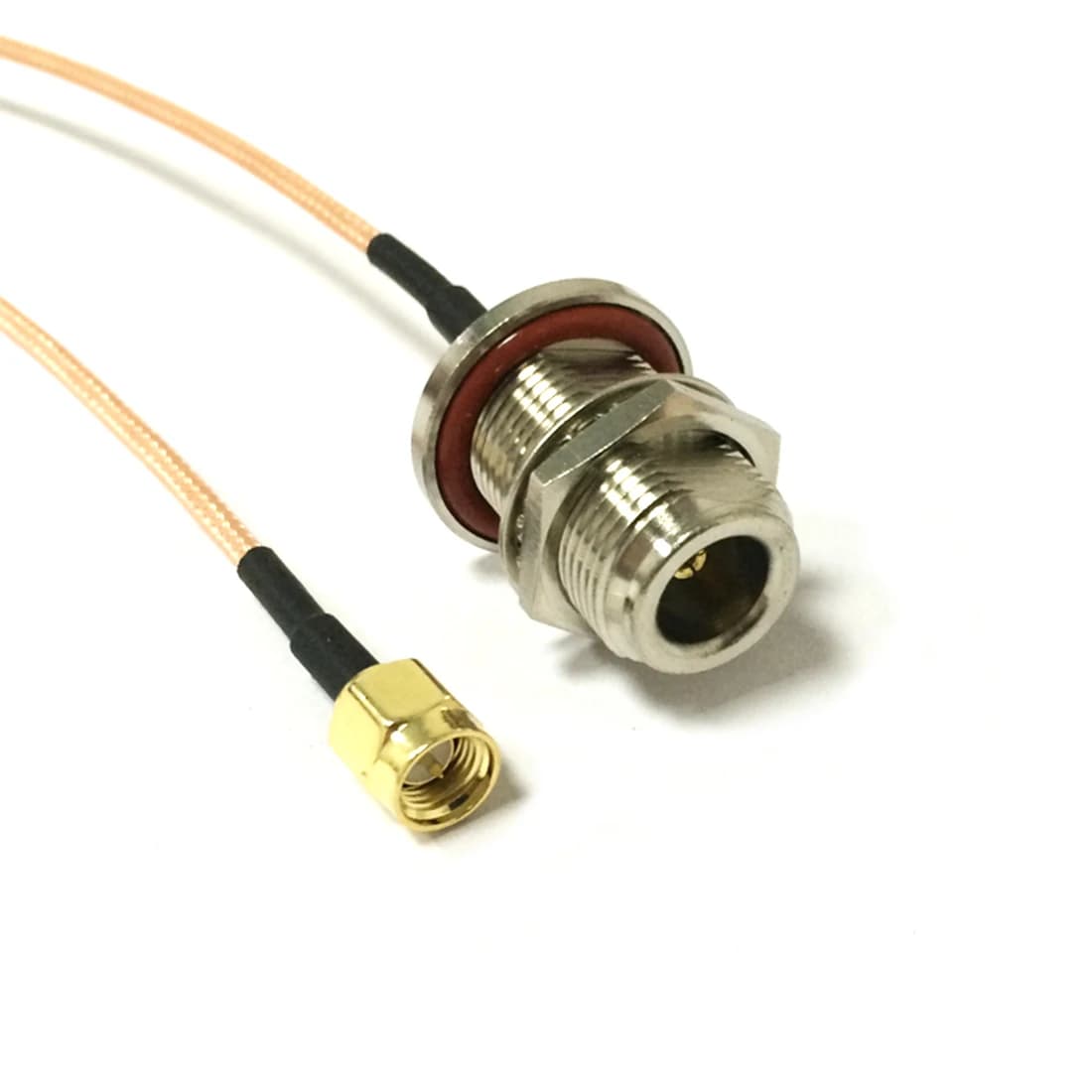 1 pz Nuovo SMA Maschio Spina Interruttore N Femmina Paratia Convertitore RG316 Cavo Adattatore 15 CM 6 "per Wifi Antenna Antenna