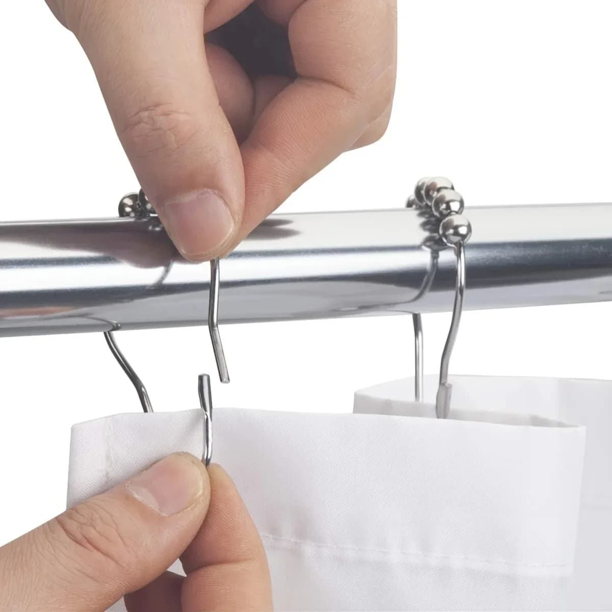 Set da 12/24 pezzi Anello per gancio per tenda da doccia antiruggine adatto per gancio per doccia da bagno