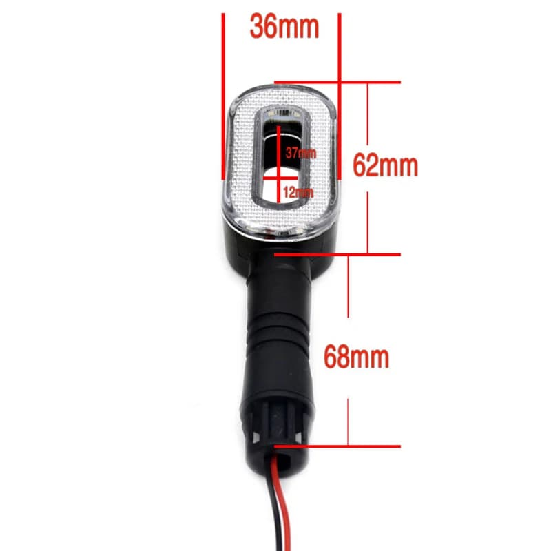 Luce per Bicicletta 36V-72V, Indicatore di Direzione, Luce Posteriore, Fanale di Avvertimento per Bici Elettrica, Acceleratore, Moto, Scooter