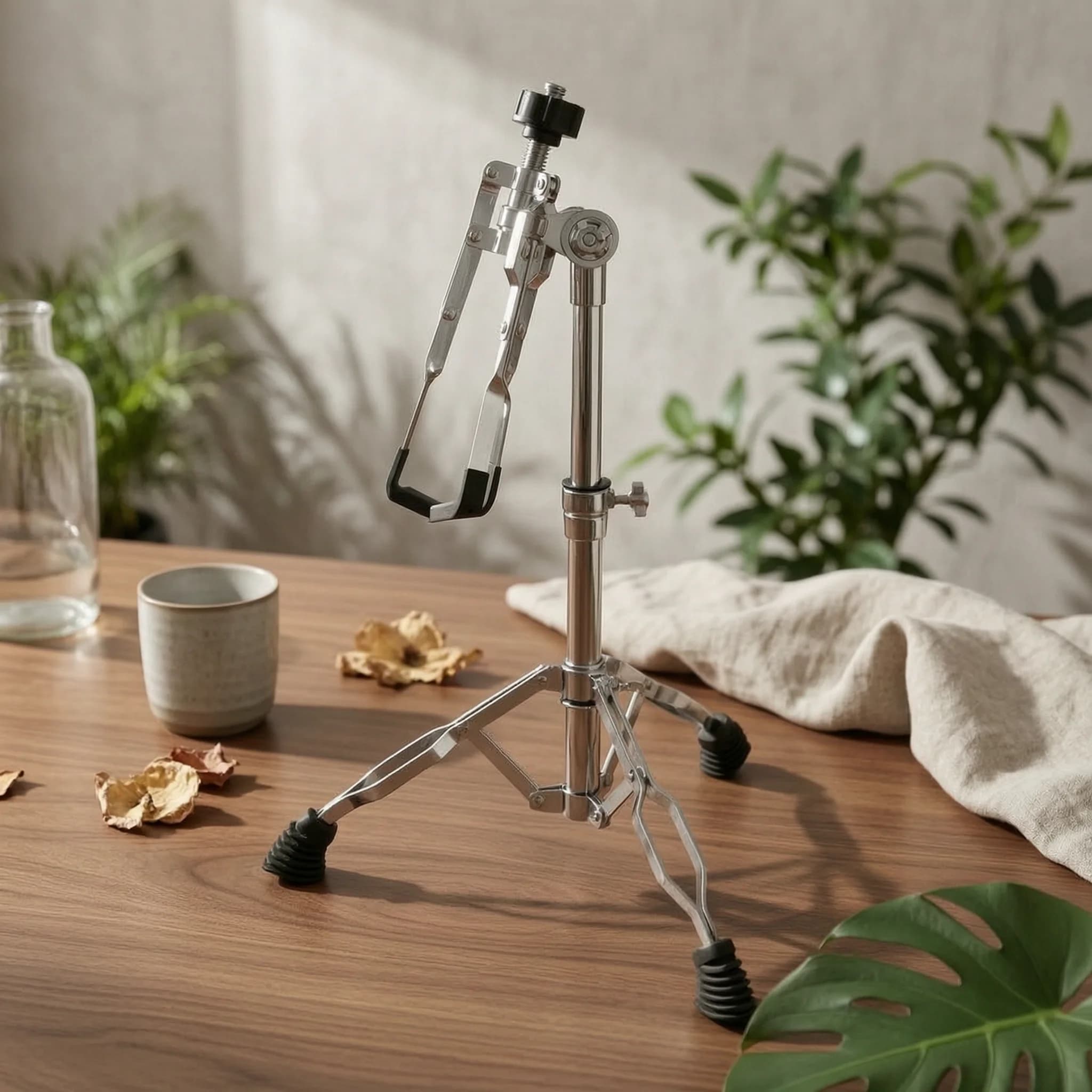 Adjustable Tripod Drum Stand Rubber Feet Drum Pad Mount Stand Music Gear Portable Stable