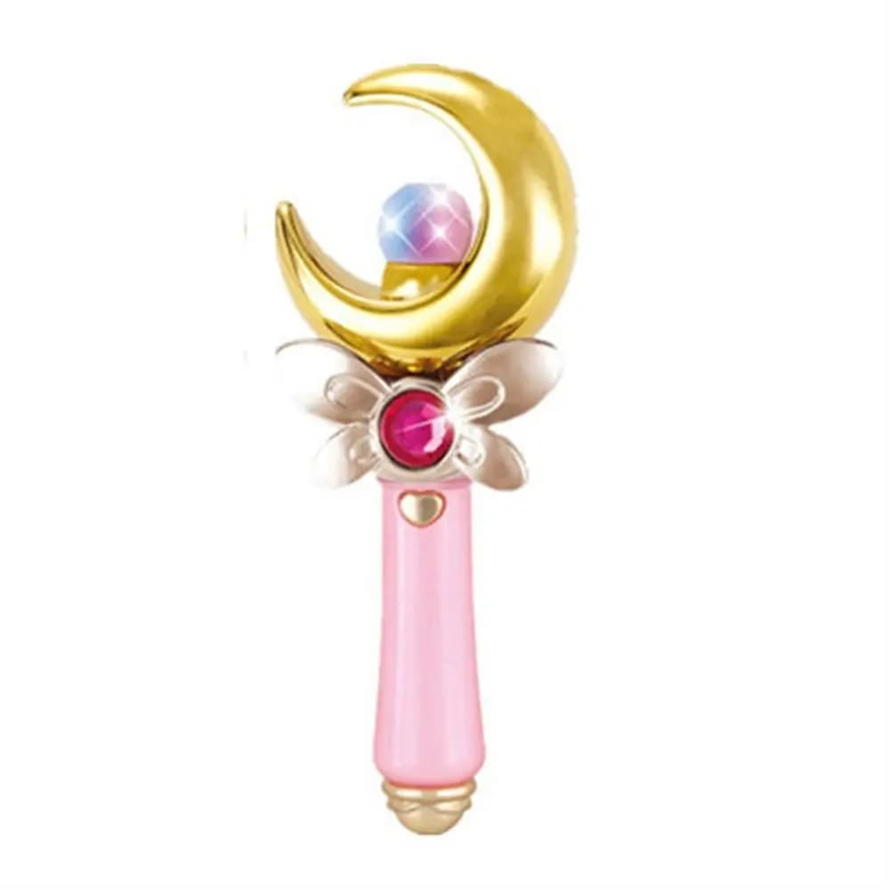 Bacchetta Magica LED per Bambine con Effetti Sonori, Bacchetta da Principessa, Bacchetta da Fata Lunare, Bastoncino Luminoso con Musica, Bastoncino Luminoso per Costumi