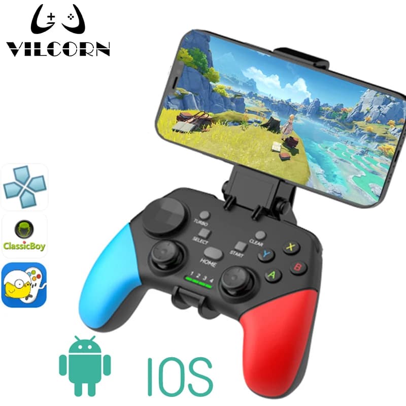 VILCORN Gamepad compatibile Bluetooth per controller di gioco per telefono cellulare Android per Minecraft Genshin Pubg PPSSPP