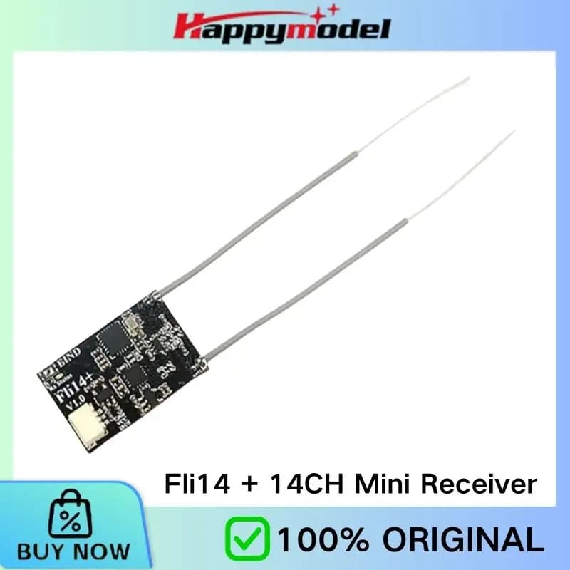 HappyModel Fli14+2.4GHz 14CH Micro Receiver Dual Antenna 70mm RSSI IBUS Betaflight OSD for FPV Drone FS-i6 i10 I6S RC Parts