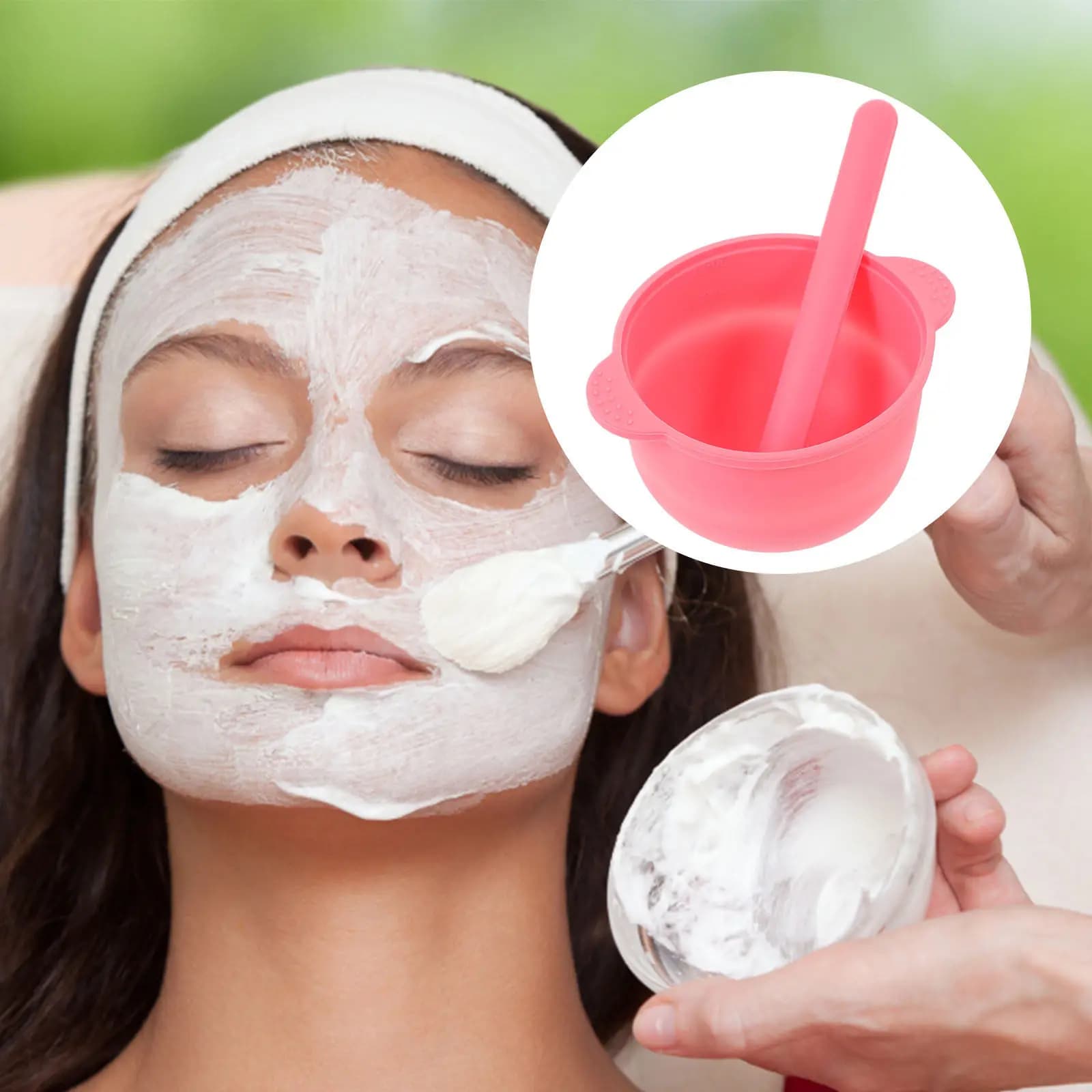 Set di 1 Ciotola in Silicone per Maschere, Kit Premium per Miscelare Maschere Fai-da-Te con Spatola e Utensile per Mescolare, per Spa, Salone di Bellezza, Routine di Bellezza per Donne