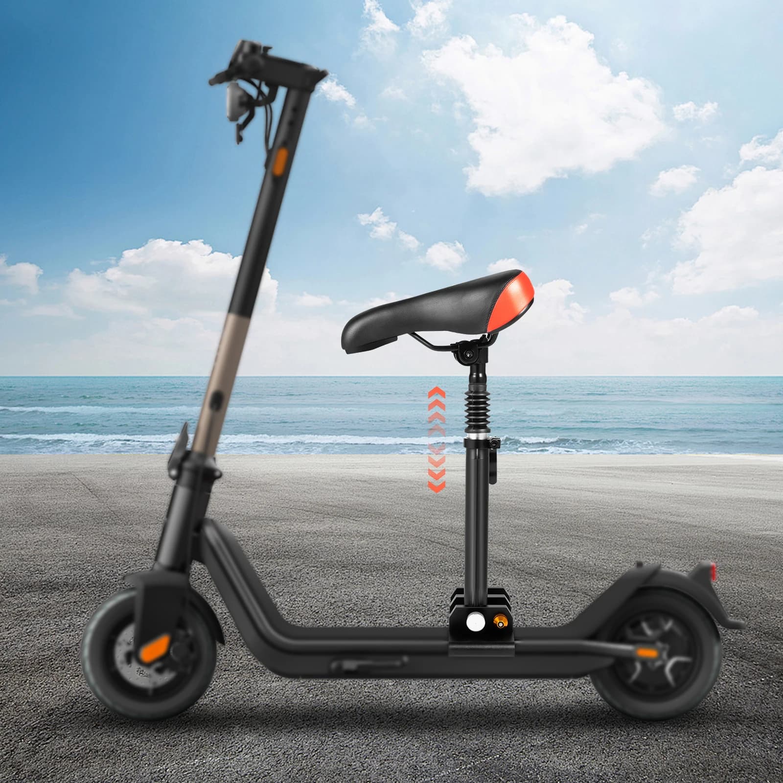 Sedile per Monopattino Elettrico con Altezza Regolabile 45-65 cm, Cuscino in PU, Ricambio per Xiaomi M365 e Xiaomi M365 Pro