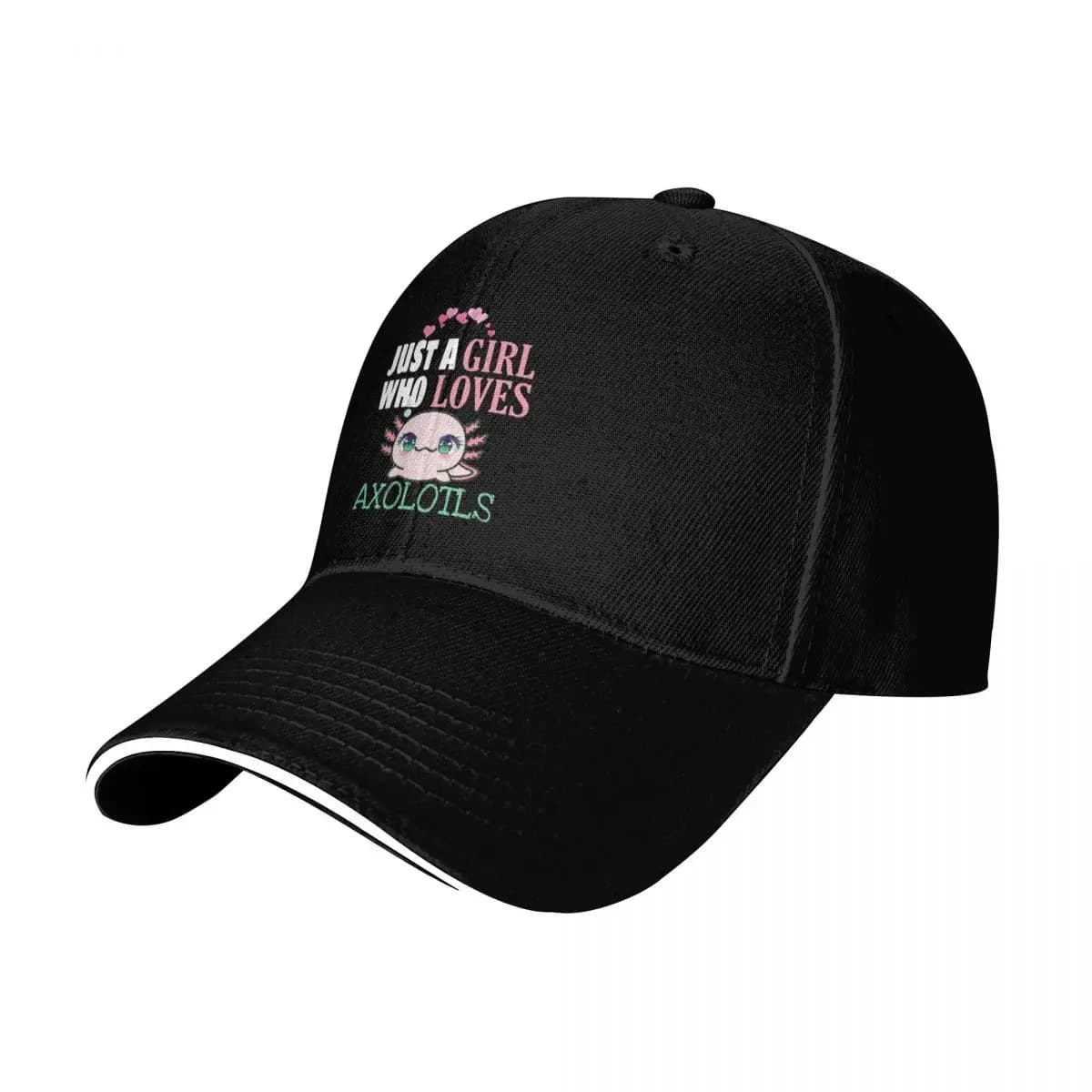 Baseball Caps Just A Girl Who Loves Axolotls Axolotl Lovers Funny Awesome Casquette Female Male Sport Spring Hats