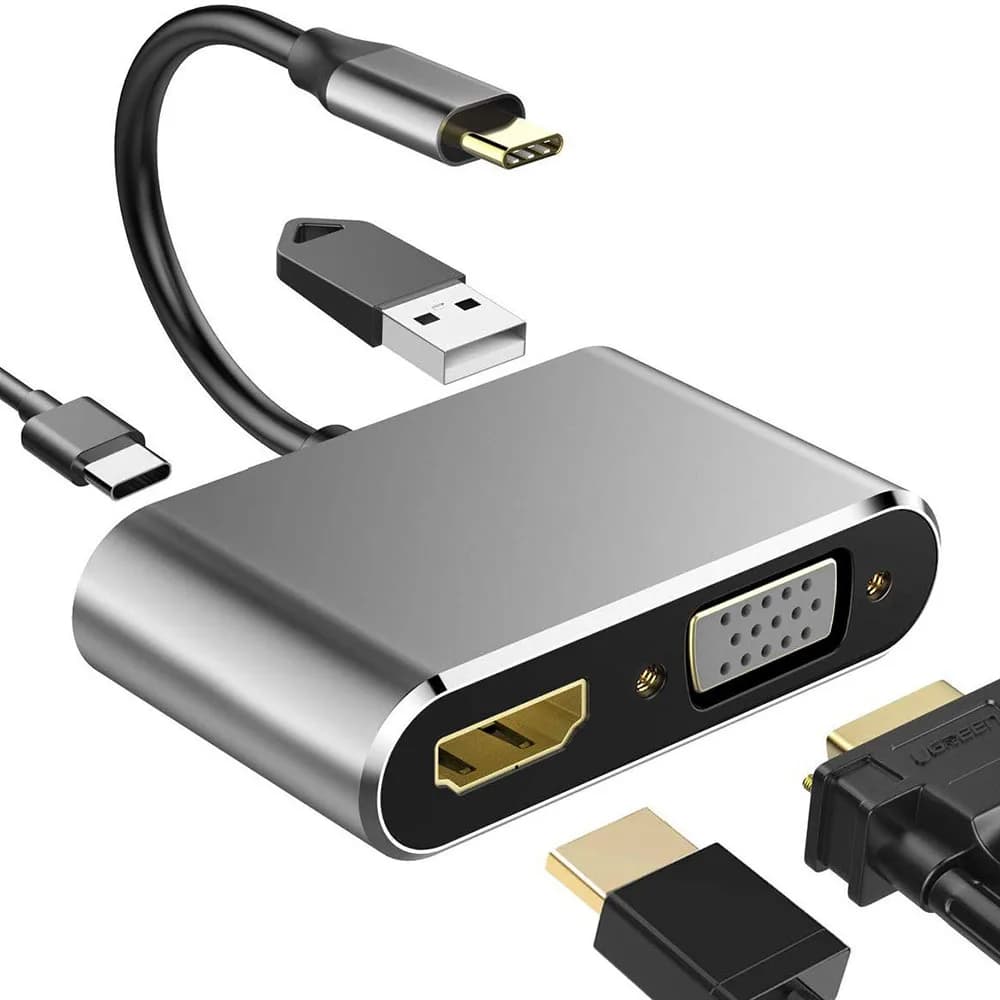 L'estensione VGA da tipo C a HD-MI della stazione dock quattro in uno supporta il convertitore di ricarica rapida Nintendo USB3.0PD