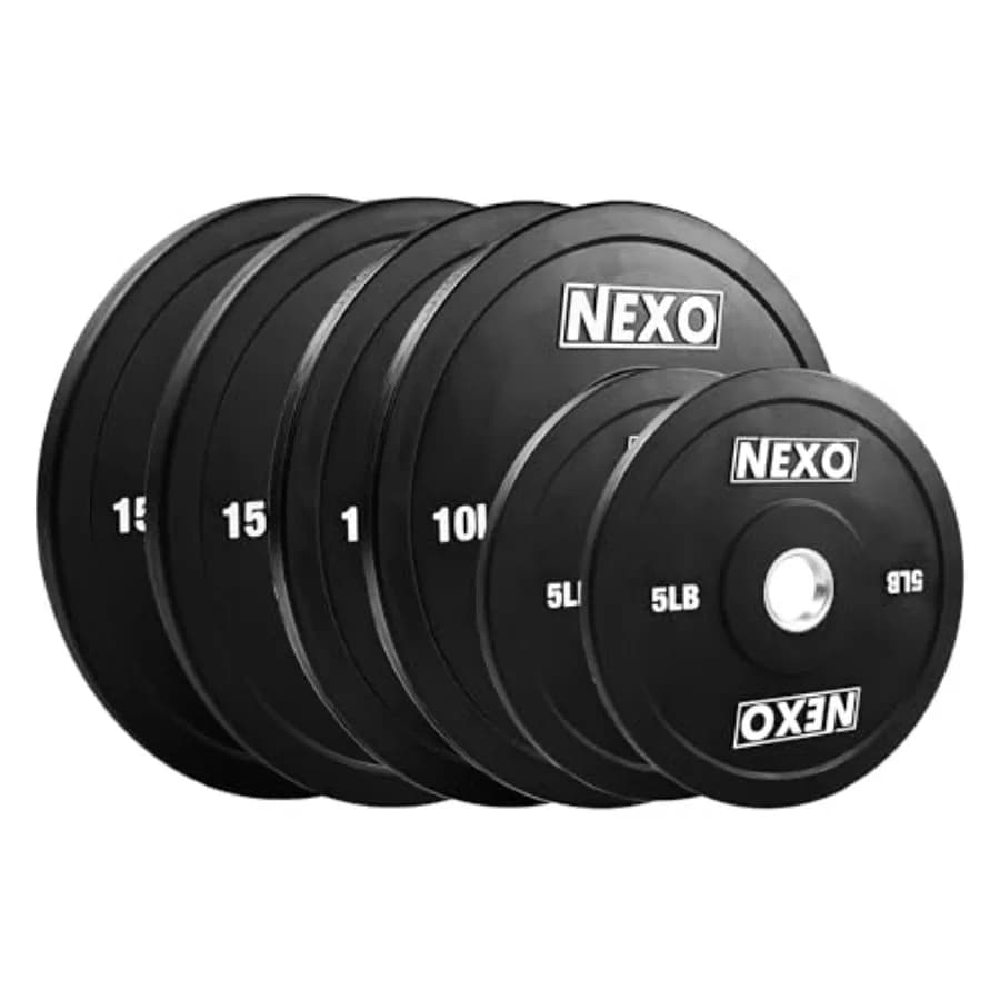 60 lb rubber bumper set - Premium matt black finish 2x15LB 2x10LB 2x5LB Cross-work weight plates