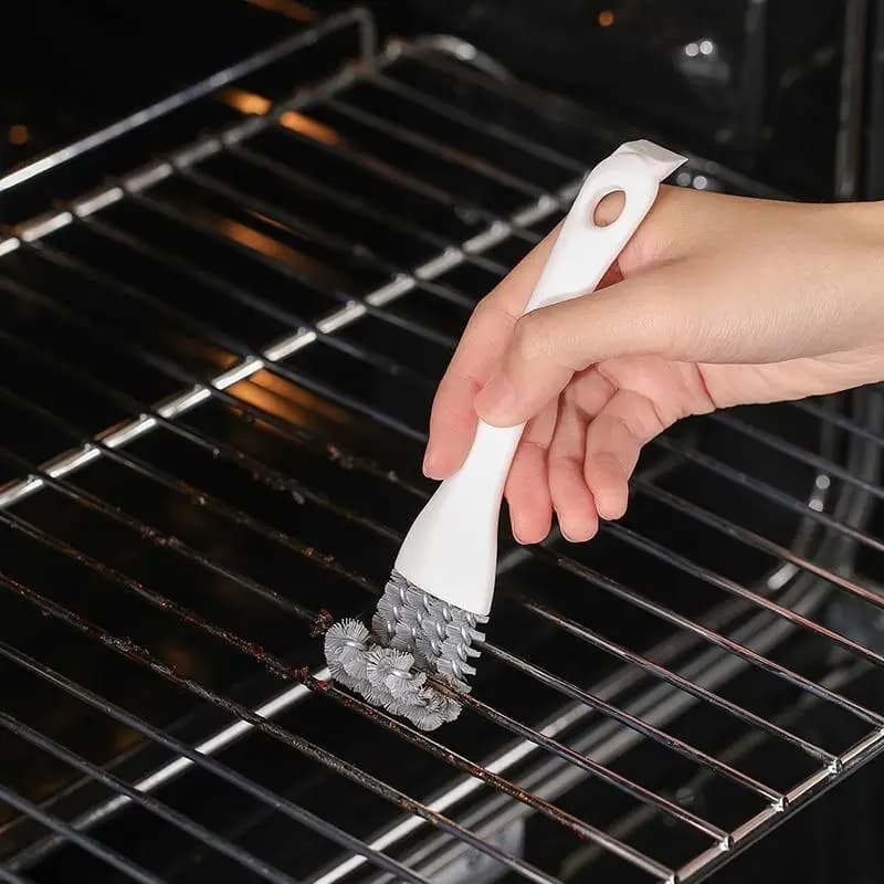 1pc Heavy Duty Stainless Steel Cleaning Brush, Multi-use for Bird Cage Grills, BBQ, and Stove, Poop & Grease Remover