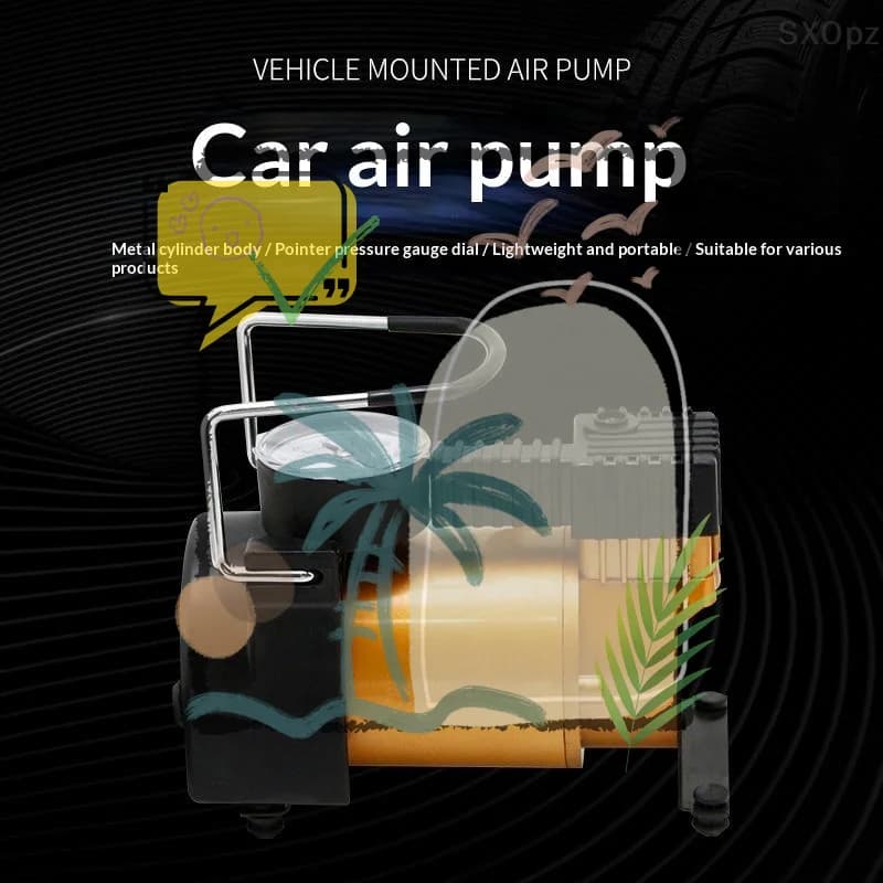 DC 12V Car Inflator Pump 200 PSI Inflator Electric: Air Pump 35L/min Compressor Igniter Power Motorcycle Tire