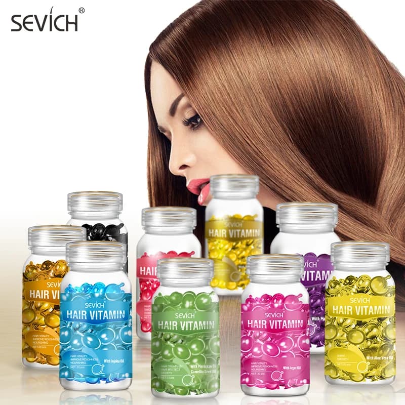 Sevich Smooth and silky hair Vitamin capsule Keratin complex oil Hair care Repair serum for damaged hair Anti-loss Moroccan hair oil