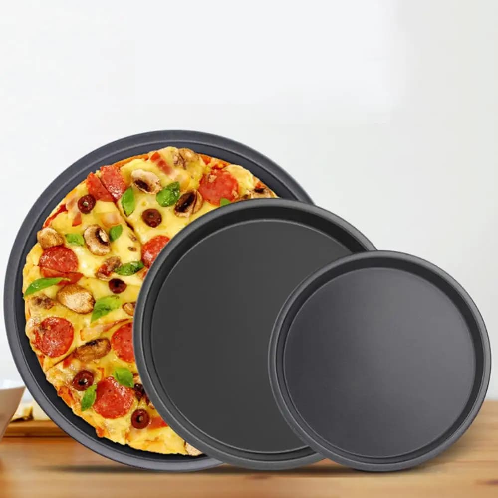 6/7/8/10 pollici antiaderente Pizza Pan Piatto Piatto Vassoio Stampo Pizza Vassoi per frutta e verdura Teglia per pizza Schermo Pan Piatto Vassoio Stampo Bakeware