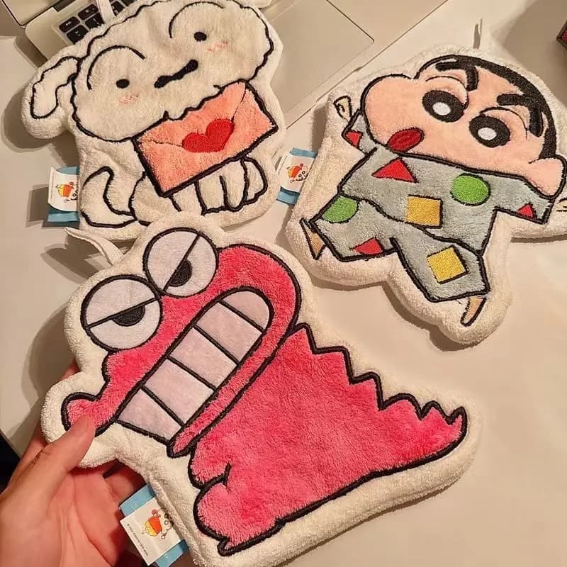 Nuovo Asciugamano per le Mani a Tema Anime Crayon Shin-chan, Stile Appendibile, Super Assorbente e Spesso, per Bagno e Cucina