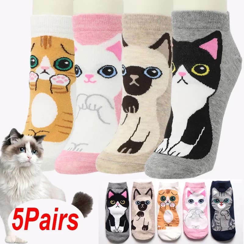 Cute Animal Socks Women Colorful Cartoon Cat Dog Socks donna Lady autunno inverno Kawaii Funny Home Floor Sleep Middle Tube Sock