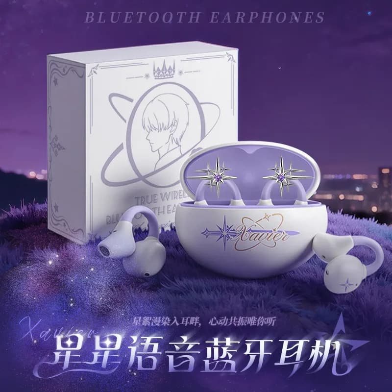Gioco Anime Love and Deepspace Cosplay Xavier Ear Clip Auricolari Bluetooth wireless Orecchini Cuffie