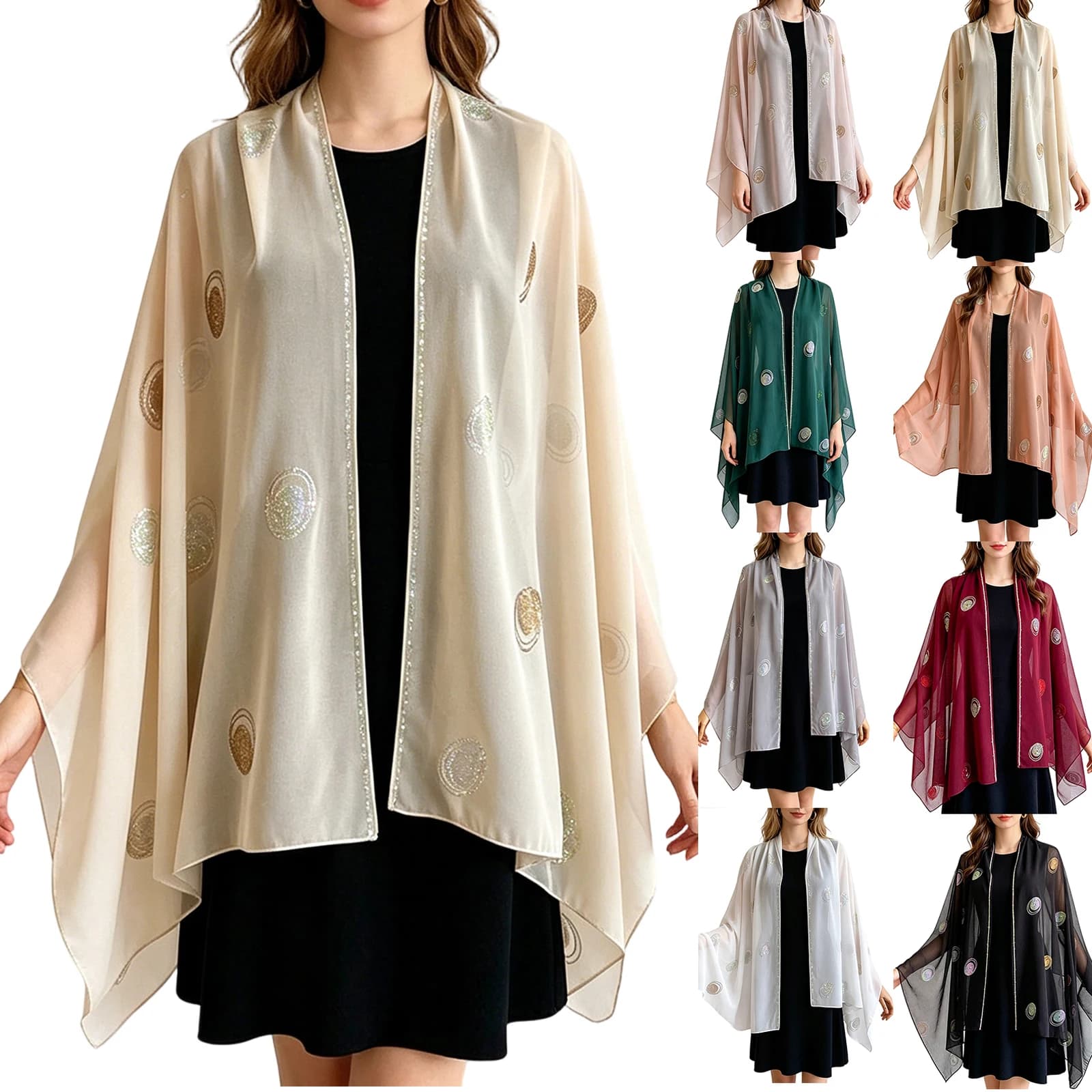 Women Elegant All Match High Quality Pashmina Scarf Premium Shawl Wrap New Arrival Sleeveless Cardigan Beach Daily Wear