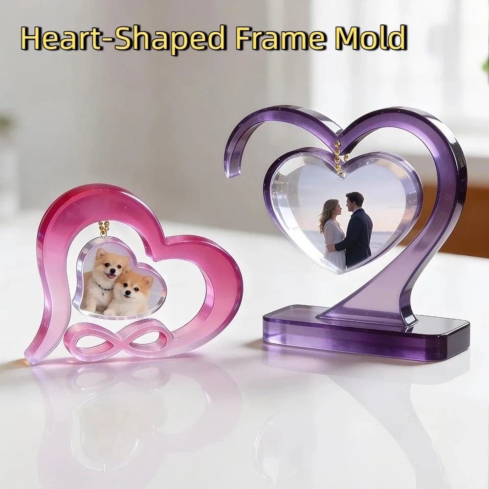 Heart Shaped Print for Frames, Reusable, DIY, for Braided Frames, Elegant and Flexible, for Craft Creations