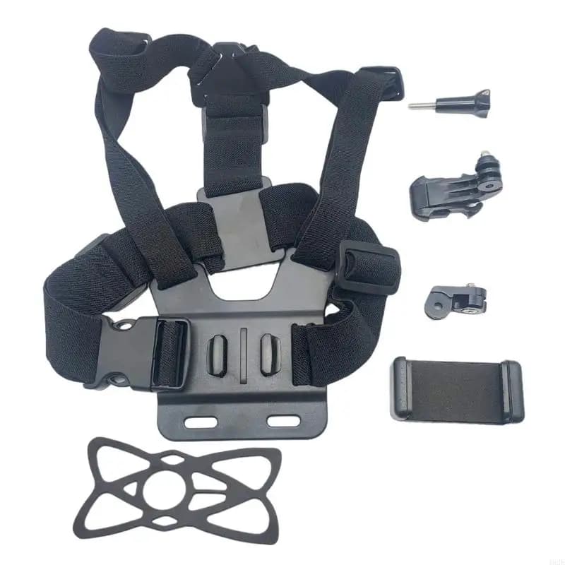 462E Universal pectoral straps with 360 rotations Phone mounting belt for smartphones and cameras to improve