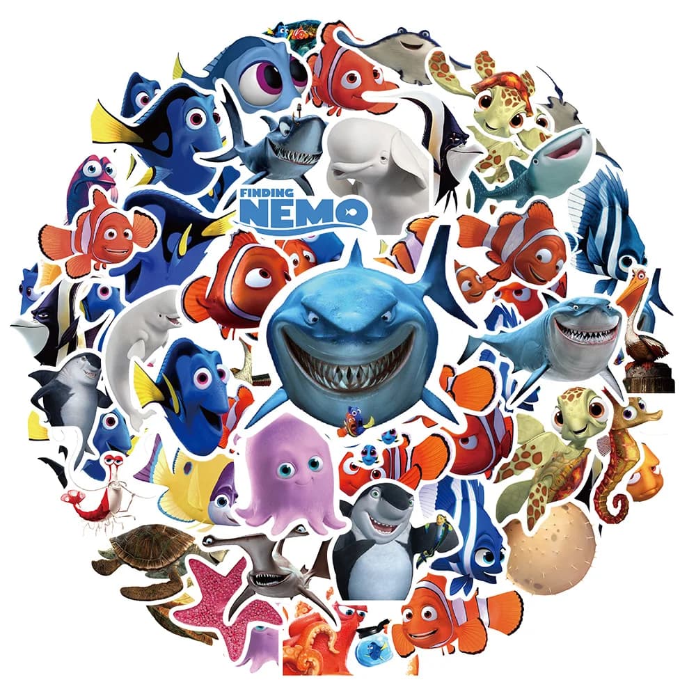 10/30/50pcs Disney Funny Movie Finding Nemo Stickers Cute Clownfish Anime Decals DIY Luggage Scrapbook Bike Cartoon Sticker Pack