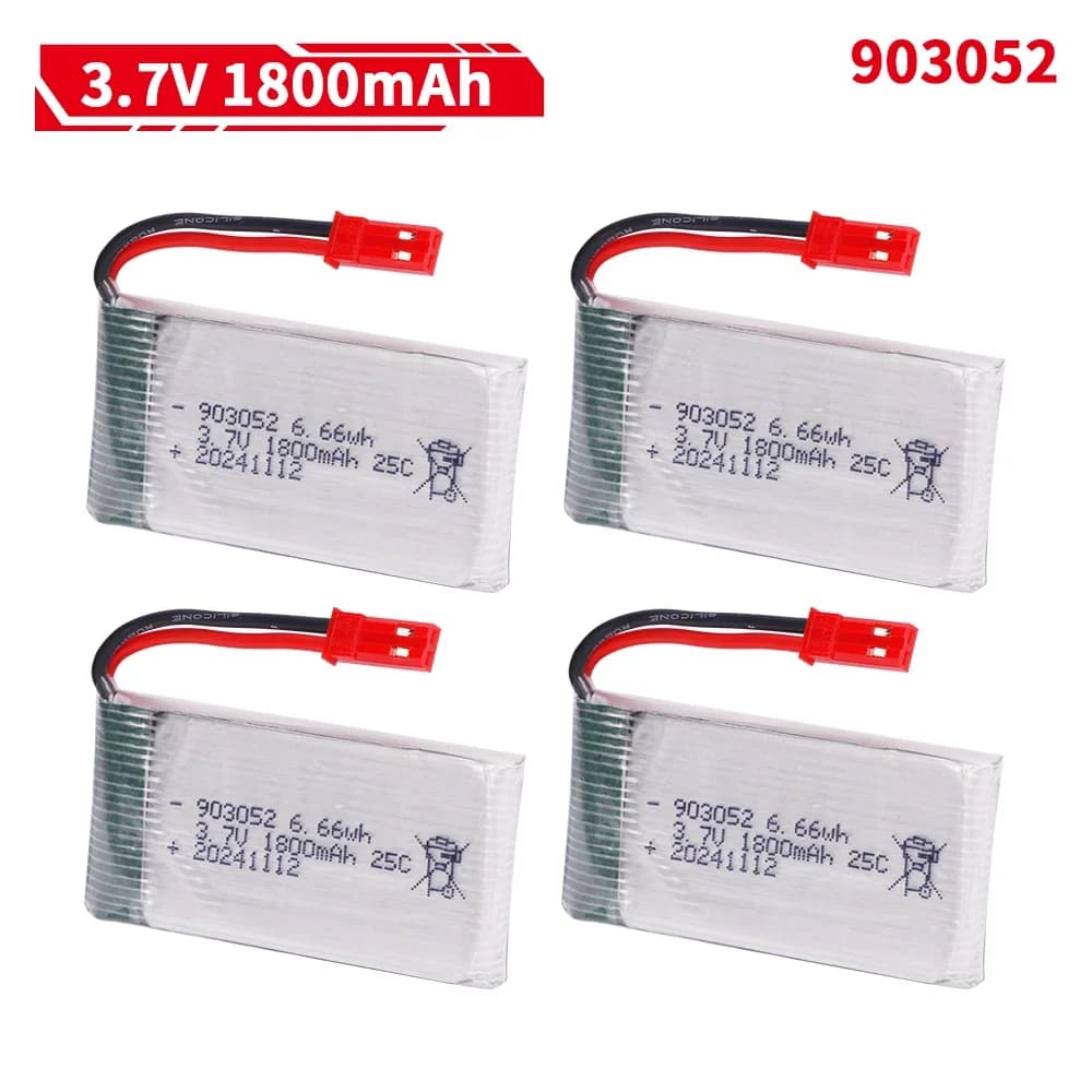 3.7V 1800mAh 903052 XH4.0 Lipo Battery with 5in1 charger for SYMA X5S X5C X5SC X5SH X5SW X5SW X5UW X5HW RC Drone Spare parts