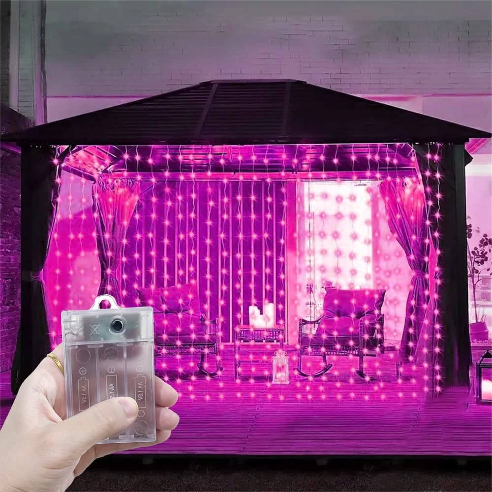 Decorazione per Esterni Eid Mubarak Matrimonio a Batteria San Valentino per Luci a Tenda LED 2026 Decorazione Ramadan Casa Fatata