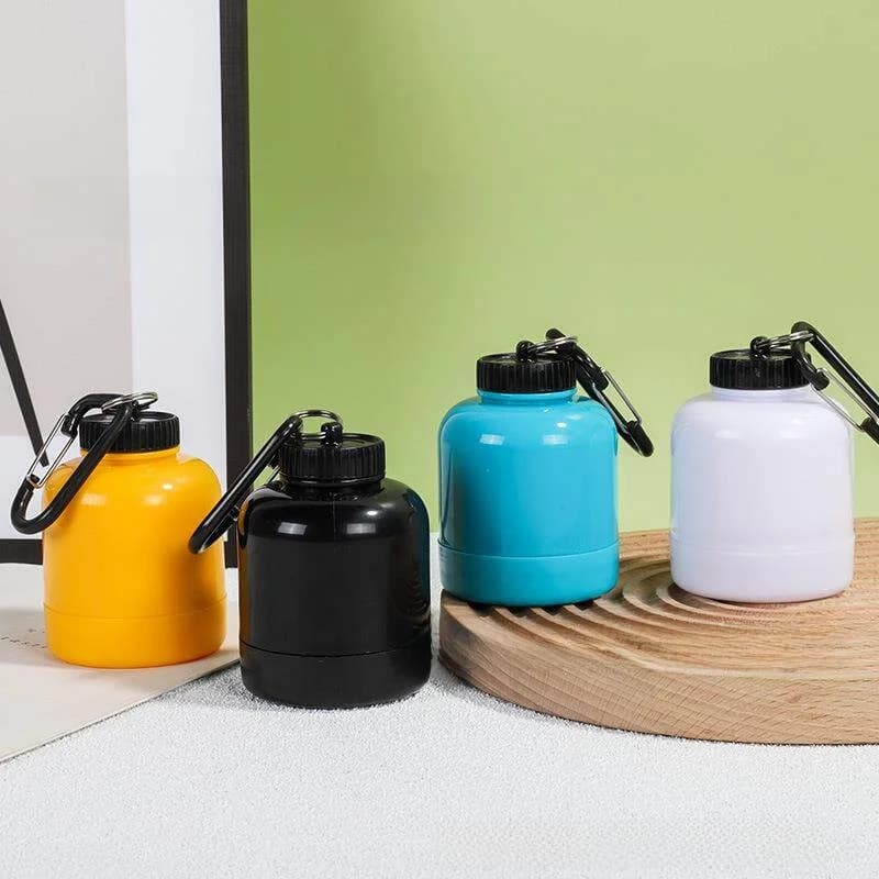 Portable Container for Protective Integrators, for Muscle and Fitness Construction, Compact with funnel, Light Shaker for Powder