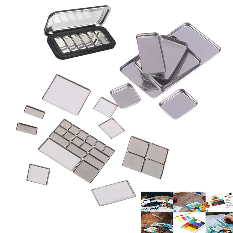 1/5/10 pz. Vacuum container for watercolors, blank palette for shadows, empty square blades for make-up, blank palette for dust