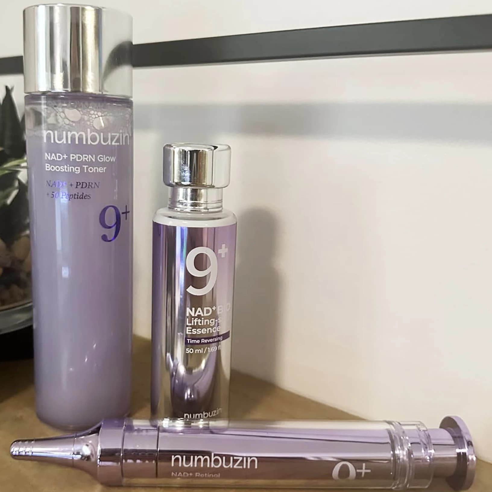 Numbuzin No.9 Siero Lifting NAD+Peptide + Tonico Illuminante PDRN di Salmone + Crema Contorno Occhi al Retinolo + Trattamento Idratante Antirughe Rassodante