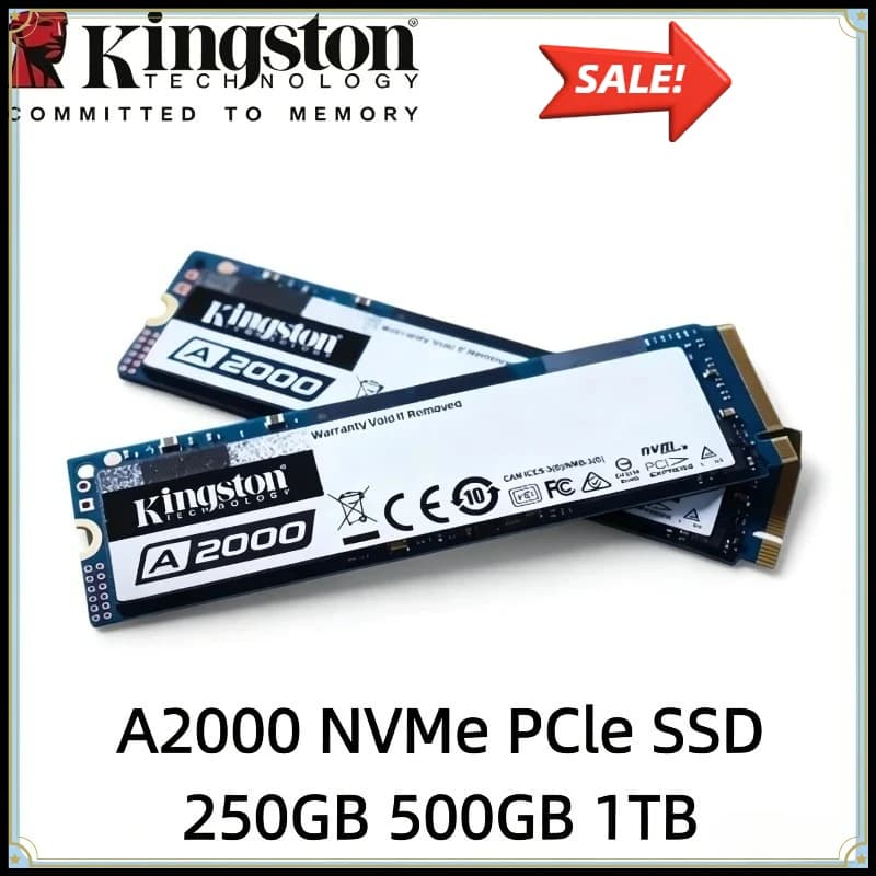 Kingston SSD A2000 NVMe PCIe M.2 2280 250GB 500GB 1TB Internal Solid State Drive Hard Disk For PC Notebook Desktop