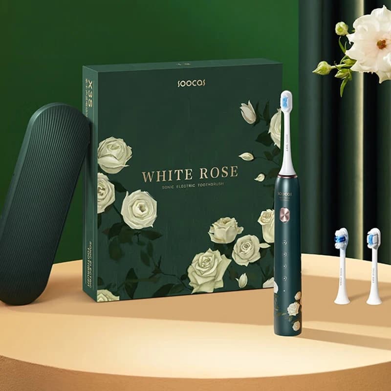 SOOCAS X3S Intelligent Sonic Electric Toothbrush for Adults White Pink Ultrasonic Toothbrush IPX7 updated 180 days of durability