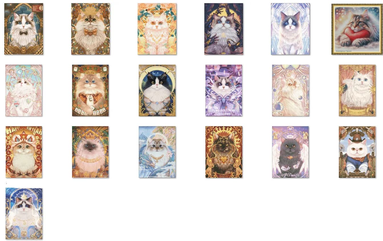 Set punto croce Kit punto croce, set da ricamo, aghi da maglia ricamo, kit completo, cuscino d'amore gatto 87-87