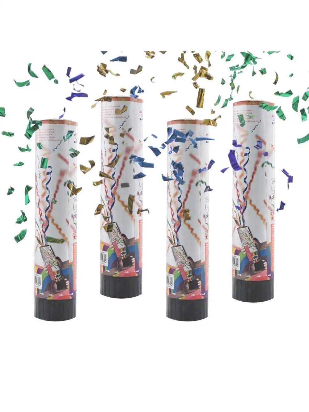 Confezione da 12 popper di piume da 20 cm - Accessorio per feste divertenti, set di 12 popper di piume colorate da 20 cm - Ideale per feste ed eventi
