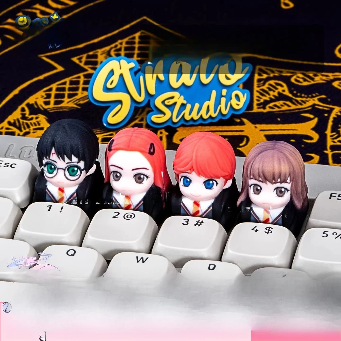 Set di Keycaps a Tema Ragazzo Magico, Anime 3D in Resina, Artigianali SA Personalizzati, Originali Fatti a Mano per Tastiera Meccanica, Accessori 1 Pezzo