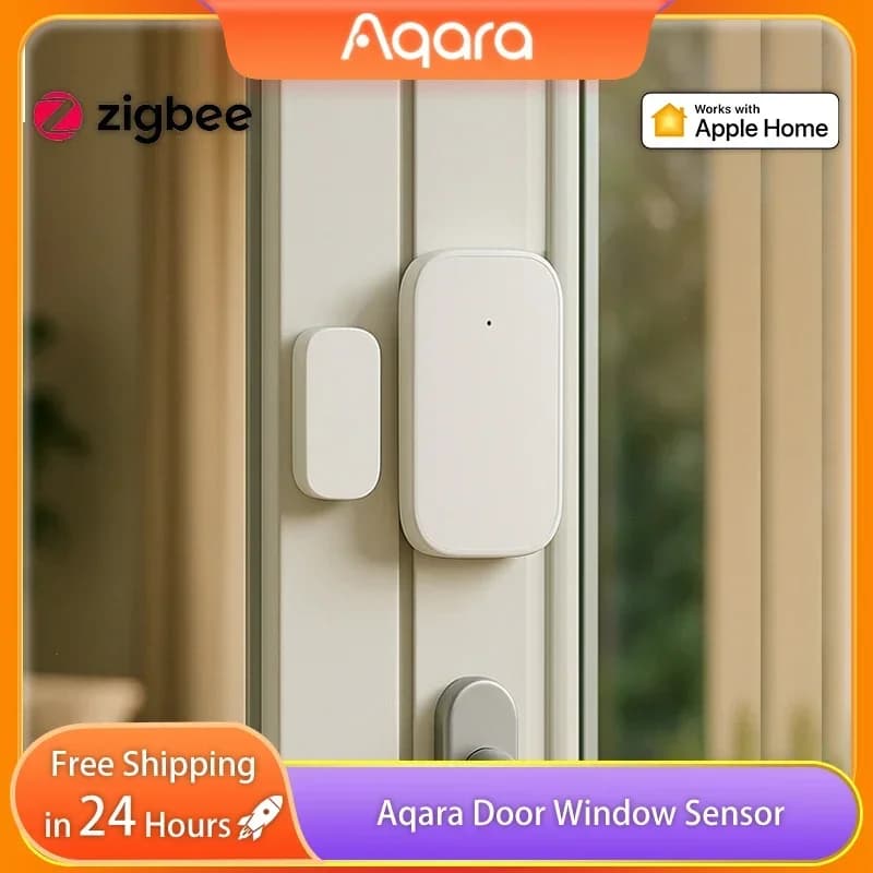 Sensore per Porte Aqara con Connessione Wireless ZigBee, Sensore Intelligente per Porte e Finestre, Compatibile con Aqara Gateway, HomeKit e Home Assistant
