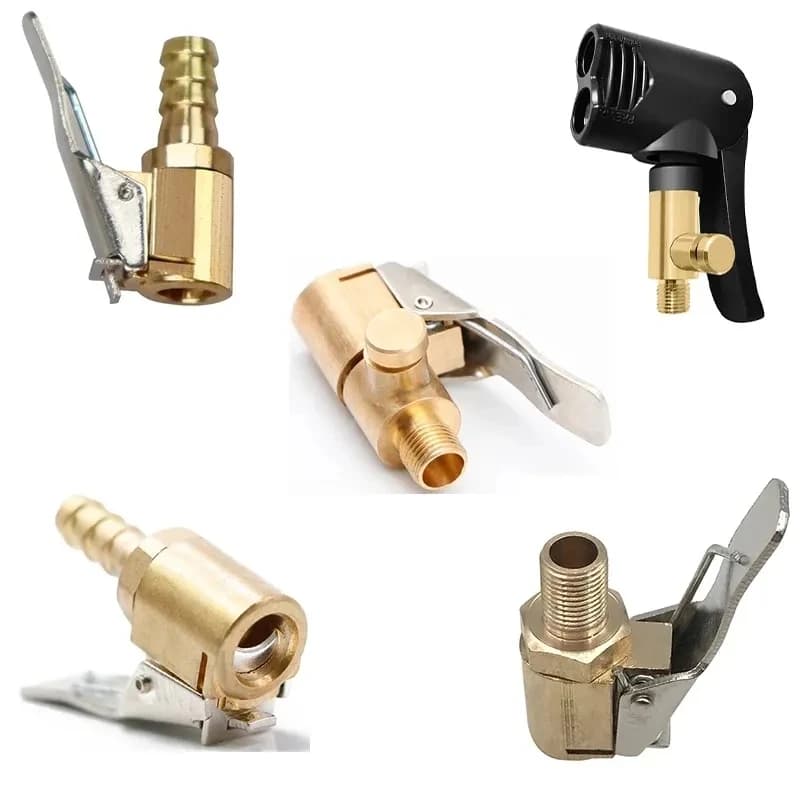 Auto Camion Pneumatico Pompa di Aria Mandrino Valvola del Pneumatico Compressore D'aria 220V Pompa Gonfiabile Valvola Clip Morsetto Connettore Ugello 8 MILLIMETRI Strumento di Sgonfiaggio