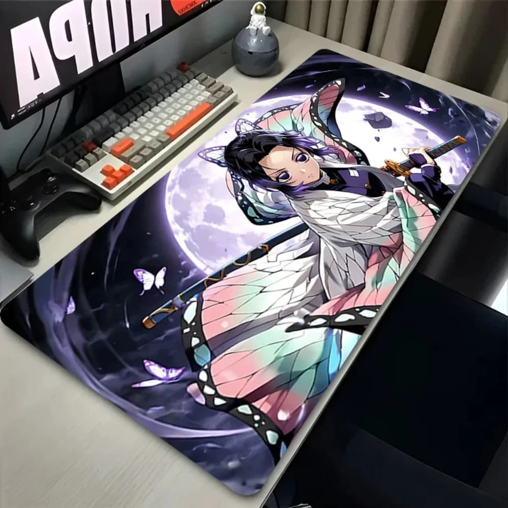 Tappetino per mouse - Grande tappetino da scrivania per gaming a tema anime per PC/laptop, base in gomma antiscivolo, superficie liscia, regalo perfetto per gli appassionati di anime