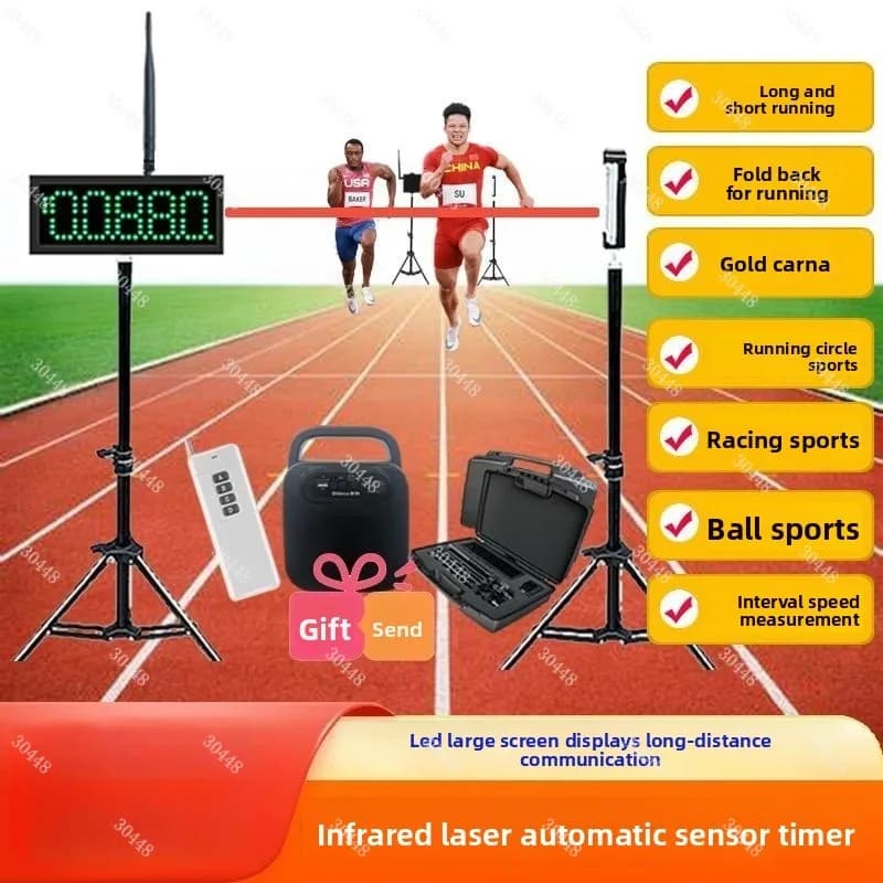 Temporizzatore elettronico intelligente laser a infrarossi con sensore automatico per atletica leggera, pattinaggio a rotelle e corse