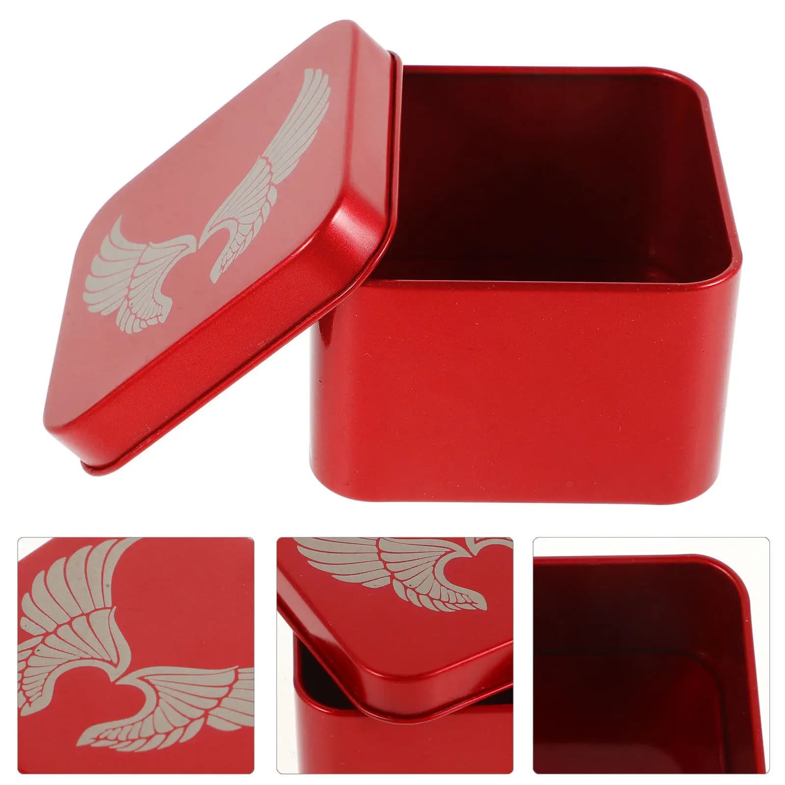 Porta Carte dei Tarocchi in Ferro Portatile, Mini Scatola Quadrata per Conservazione, Organizzatore Compatto per Mazzi di Tarocchi e Carte da Gioco