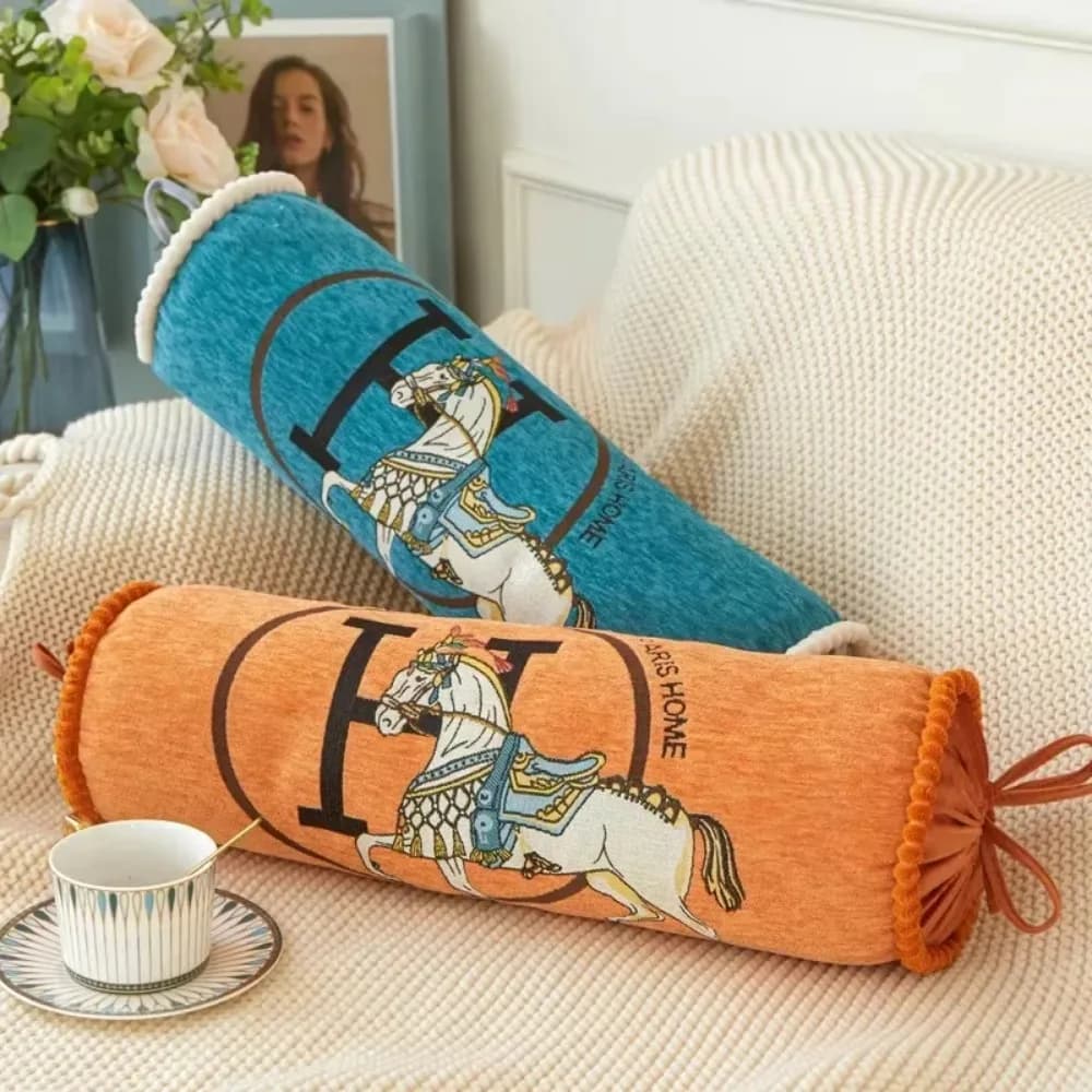 Cuscino per pisolino jacquard in ciniglia a forma di caramella per casa o viaggio, cuscino per divano casa soggiorno Cuscino per schienale da comodino 0