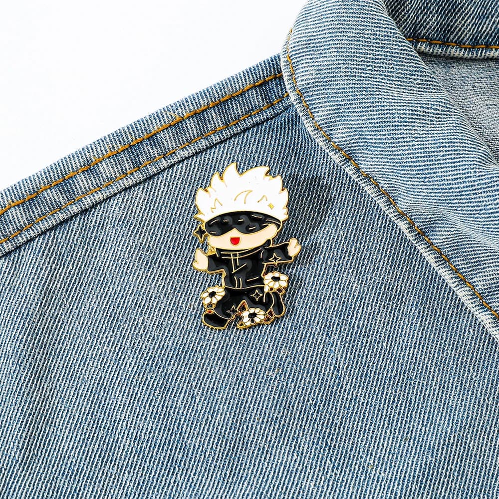 1 Pc Anime Fashion Brooch Funny Cute ​Gojo Satoru​ Enamel Pin Metal Badge Jewelry Clothing Backpack Accessories Gift
